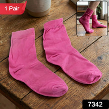 Soft Cotton Pink Socks for Women (1 Pair / Mix Color) - justgrabit.in | Just Grab It