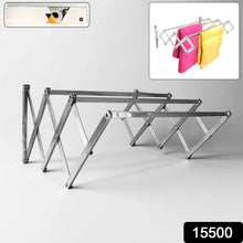 Stainless Steel Wall - Mounted Folding Clothes Drying Rack - Justgrabit Inc.