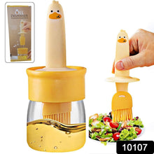 Plastic 2 in 1 Oil Dispenser Bottle with Silicone Basting Brush (1 Set) - justgrabit.in | Just Grab It
