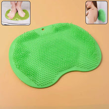 Green Silicone Bath Massage Cushion – Suction Cup Exfoliating Foot Scrubber & Mat - justgrabit.in | Just Grab It