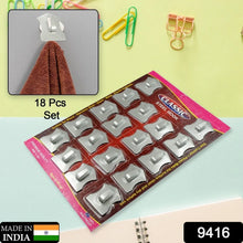 18 - Piece Stainless Steel Wall Hooks: Organize Your Home Effortlessly - Justgrabit Inc.