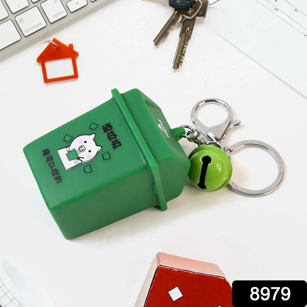 Trash Can Keychain Recycle Can Keyring Novelty Keychain Garbage Classification keyholder for and Adults - Justgrabit Inc.
