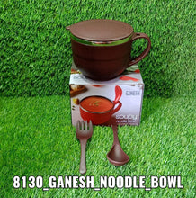 Noodles & Soup Bowl with Spoon and fork Handle Spoon Holder, Stainless Steel Bowl and Spoon Set, Stainless Steel Storage - Justgrabit Inc.