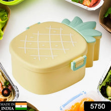 Kids Lunch Box Cute Pineapple Shaped Bento Box with Fork Spoon Snack Container Microwave Portable Office Lunch Box (1 Pc / With Spoon & Fork) - Justgrabit Inc.