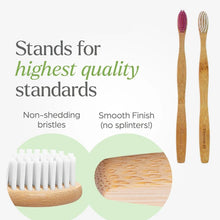 Eco - Friendly Natural Bamboo Toothbrush with Medium Bristles (2 Pc) - Justgrabit Inc.