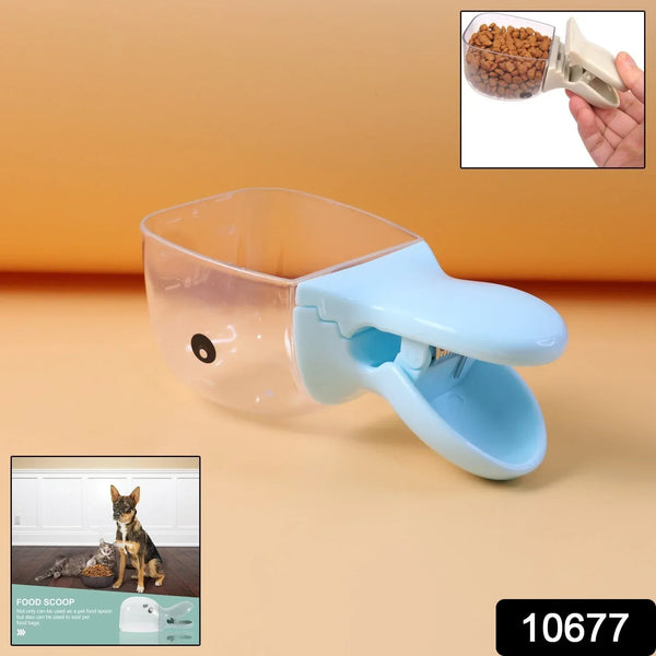 2 - in - 1 Pet Food Scoop with Bag Clip - justgrabit.in | Just Grab It