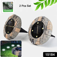 Disk Lights Slate – Heavy Duty Outdoor Solar Pathway Lights – 4 LED (2 Pc) - justgrabit.in | Just Grab It
