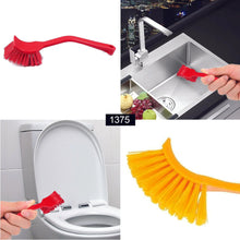 Plastic Wash Basin / Toilet Seat Cleaning Brush (Multicolour) - Justgrabit Inc.