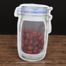 Reusable Airtight Seal Plastic Food Storage Mason Jar Zipper (1000ml) - Justgrabit Inc.