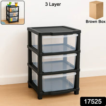 3-Layer Classic Transparent Drawer Storage Organizer - Justgrabit Inc.