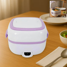 Electric Lunch Box Portable Food Warmer Food Heating Lunch Box Removable Food - Grade Stainless Steel Compartments, 220V 200W, for Car, Truck, office  - Justgrabit Inc.