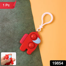 Pop - It Fidget Keychain Toy - (1 Pc / Mix Color) - justgrabit.in | Just Grab It