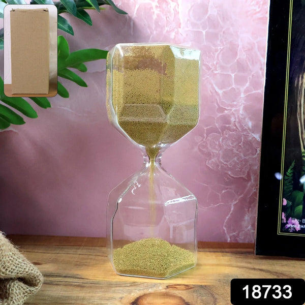 Faceted Glass Hourglass Sand Timer - (1 Pc / 4 Minutes Approx Time) - justgrabit.in | Just Grab It