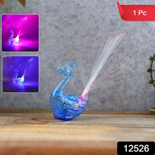 LED Fiber - Optic Peacock Decorative Night Light (1 Pc) - justgrabit.in | Just Grab It