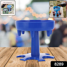 6 - Way Plastic Shot Glass Dispenser with Holder Stand (1 Pc) - justgrabit.in | Just Grab It