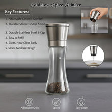 Premium Stainless Steel & Glass Manual Spice Grinder (1 Pc) - justgrabit.in | Just Grab It