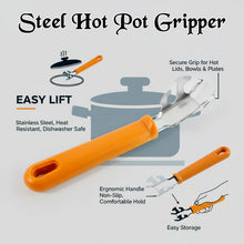 Multi - Functional Stainless Steel Hot Pot Gripper Clamp & Pan Lifter Tool (1 Pc) - justgrabit.in | Just Grab It