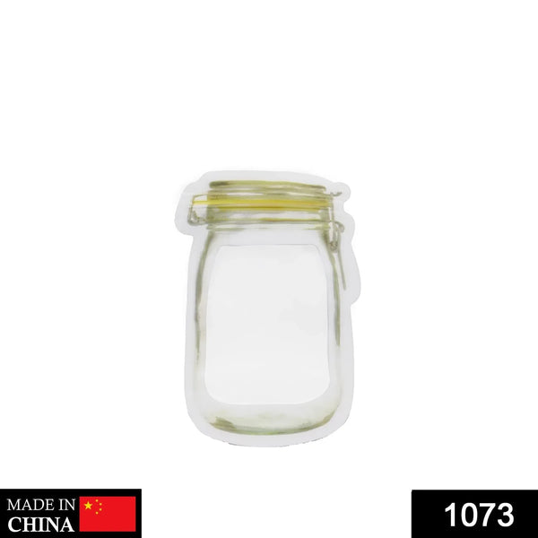 Reusable Airtight Seal Plastic Food Storage Mason Jar Zipper (150ml) - Justgrabit Inc.