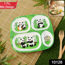 Kids 4 - Compartment Melamine Partition Plate (1 Pc / 24×22 Cm) - justgrabit.in | Just Grab It