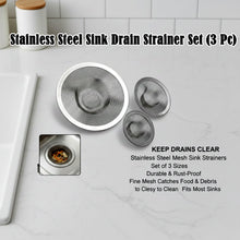 Stainless Steel Sink Drain Strainer Set (3 Pc) - justgrabit.in | Just Grab It