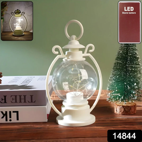 LED Decorative Storm Lantern Light (Battery Operated, Warm White Light) - justgrabit.in | Just Grab It