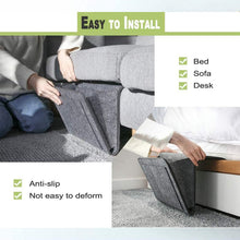 Flat Bedside Caddy, Bed Side Pocket Storage Organizer Bag with 5 Pockets (1 Pc) - justgrabit.in | Just Grab It
