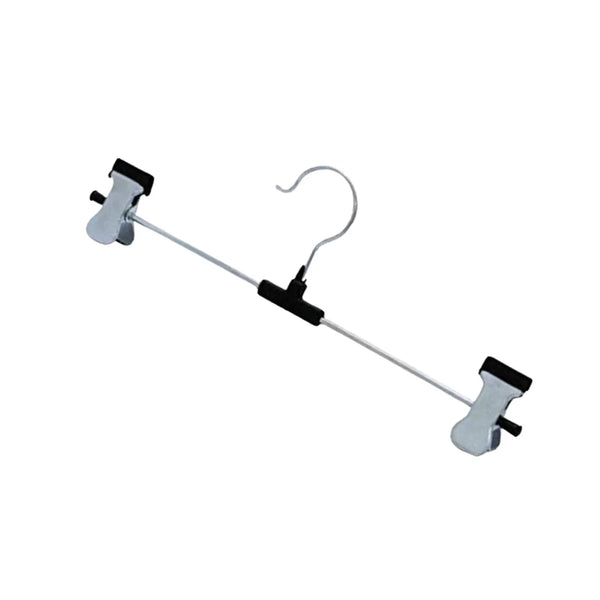Hangers with 2 - Adjustable Anti - Rust Clips (Pack of 12) - Justgrabit Inc.