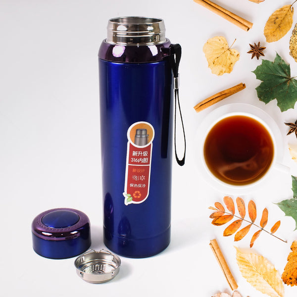 Vacuum Insulated Stainless Steel Bottle, Double (Approx 1000 ML / 1 Pc / Mix Color) - justgrabit.in | Just Grab It