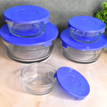 Modern Glass Bowl Set Mixing / Storage Bowls with Lids (5 Pcs Set) - justgrabit.in | Just Grab It