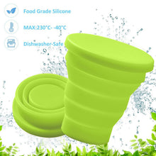 Round Silicone Foldable Glass / Cup, Foldable Travel Mug With Lid (1 Pc) - justgrabit.in | Just Grab It