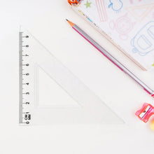 Plastic Geometry Set, Triangle Ruler Protractor Straight Ruler (4 Pcs Set) - Justgrabit Inc.