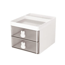 2 Layer 5 Compartment Desk Organizer with Transparent Drawer (1 Pc / 15×13×11 Cm) - justgrabit.in | Just Grab It