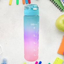 Plastic Colorful Motivational Water Bottle with Straw (900 ML) - justgrabit.in | Just Grab It