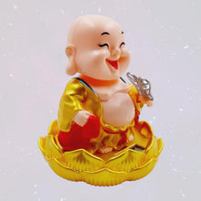 Solar Power Moving Buddha Car Ornament (1 Pc) - justgrabit.in | Just Grab It