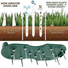 Lawn Aerator Sandals, Garden Grass Aerator Spiked Sandals Green Studded Shoes for Yard Patio Garden Excavation - Justgrabit Inc.