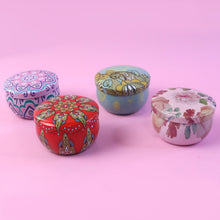Premium Decorative Mandala Printed Metal Candle Container (4 Pc) - justgrabit.in | Just Grab It