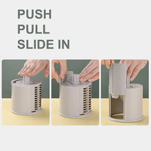 Vegetable Shredder Round Mandolin Slicer, Grater, Shredder Salad Maker - Large Feed Port - Suction Base - Cutter for Vegetable, Fruit, Cookie. - Justgrabit Inc.