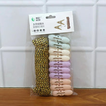 Clothes Drying Rope with Multipurpose Cloth Clips (1 Set) - justgrabit.in | Just Grab It
