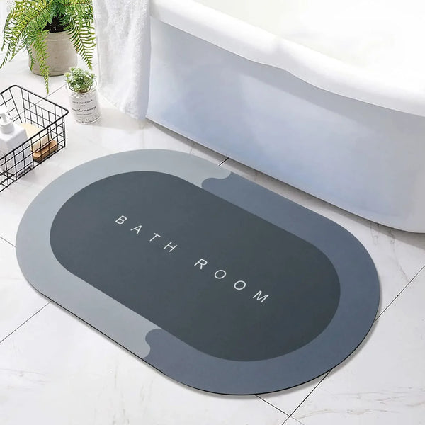 Super Absorbent Floor Mat, Bath Mat, Soft Carpet, Slip - Resistant Bathing Room Rug Floor Door Mat, Instant Drying Mat, Bathroom Rug, Absorbent Bath Mat - Justgrabit Inc.