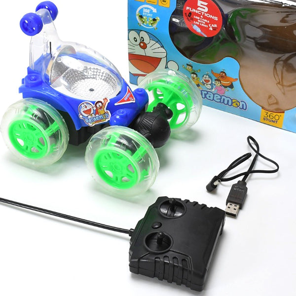Rechargeable 360° Stunt Remote Control Car with 3D Lights & Music for Kids - justgrabit.in | Just Grab It