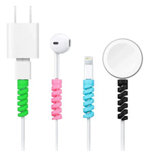 Spiral Charger Spring Cable Protector Data Cable Saver (Pack of 4) - Justgrabit Inc.
