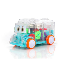 Transparent Musical Mini School Bus Toy for Kids - justgrabit.in | Just Grab It