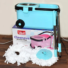 360° Spin Mop with Super Absorbent Microfiber Heads (1 Set) - Justgrabit Inc.