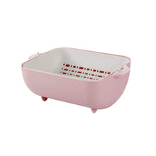 Multifunctional BPA Free Double Layered Plastic Rotatable Strainer Basket (Multicolor) - Justgrabit Inc.