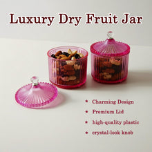 Plastic Luxury Transparent Dry Fruit Storage Jars (2 Pc) - justgrabit.in | Just Grab It
