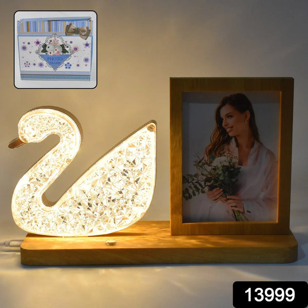 Duck Shape Cystal Led Lamp & Photo Frame Night Lamp | Wedding Gift | love couple - Justgrabit Inc.