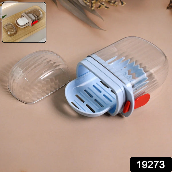 Multifunctional Soap Box with Drain Tray and Lock Clip, Sabudani (1 Pc) - Justgrabit Inc.