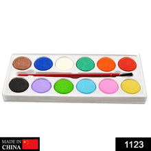 Painting Water Color Kit - 12 Shades and Paint Brush (13 Pcs) - Justgrabit Inc.