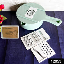 Vegetable Choppers with Drain Basket | 6 in 1 Vegetable Slicer Blades (1 Set) - justgrabit.in | Just Grab It