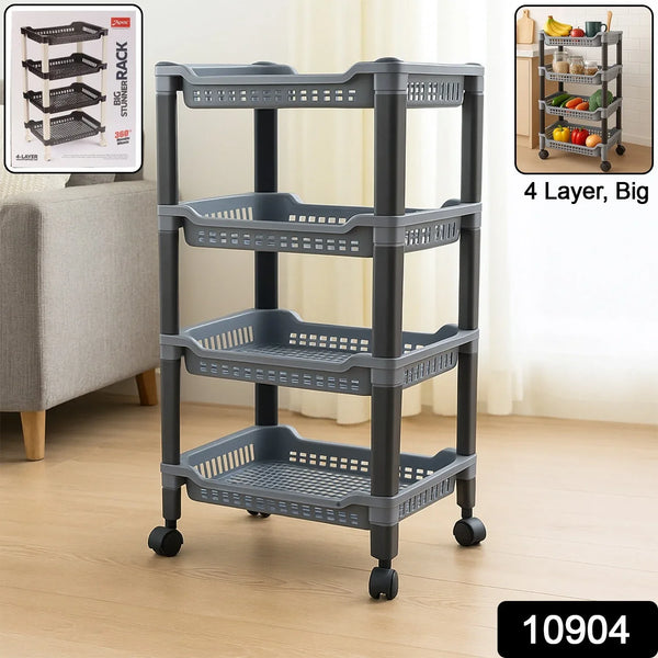 Apex 4 - Layer Big Multipurpose Plastic Storage Rack - justgrabit.in | Just Grab It